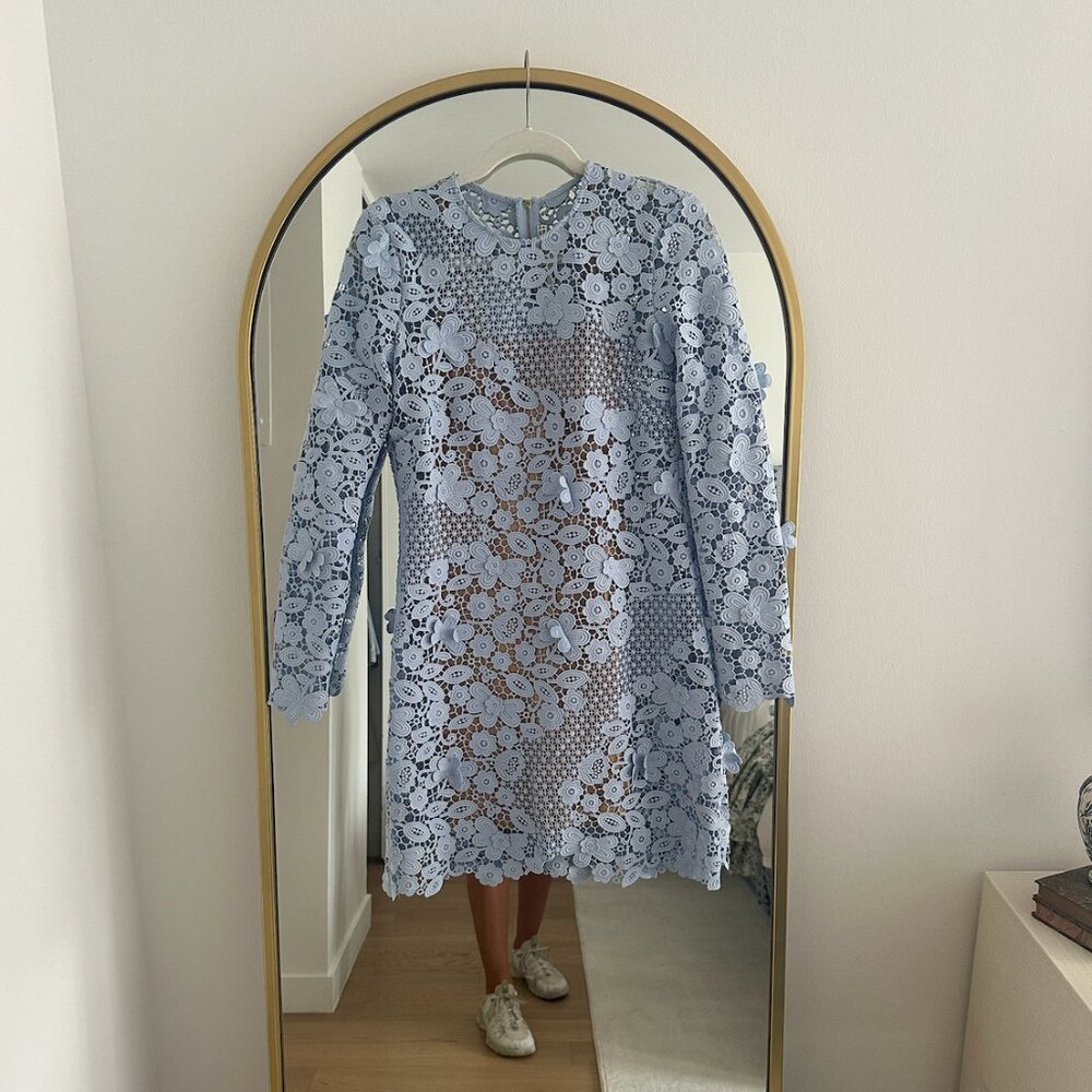 Self Portrait 3D Long Sleeve Dress